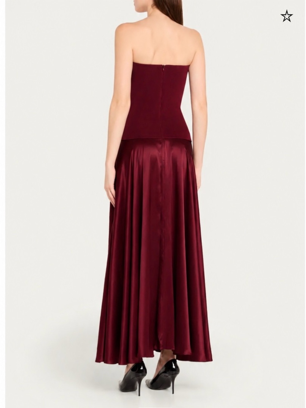 ESSE Illi Strapless Maxi Dress in chocolate brown size XS - Picture 3 of 6